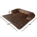 30x30.5 Water-Resistant Pet Furniture Protector with Memory Foam Bolster and Quilted Fabric