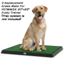 Set of 3 Replacement Turf Grass Mats for Potty Training - Dog Housebreaking Supplies for Puppies and Small Pets by PETMAKER