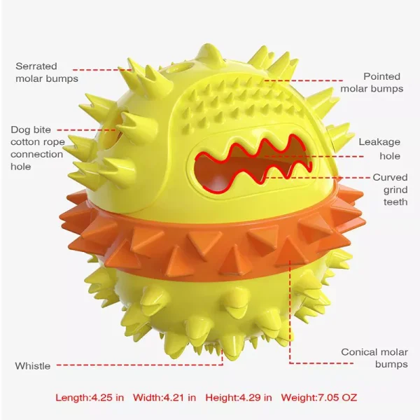 Cesicia Pet Supplies Vocal Dog Toy Leaking Food Ball - Image 4
